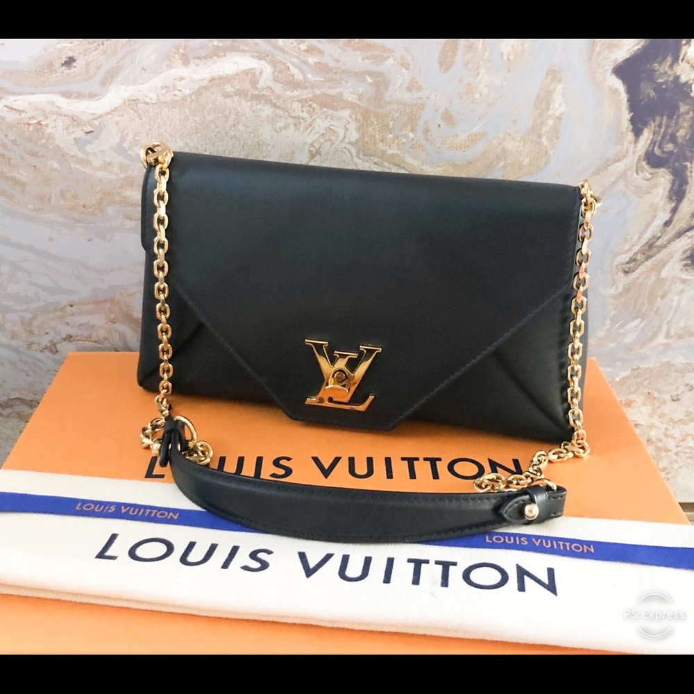 Louis Vuitton Calfskin ‘Love Note’ Black Chain Bag - Picture 1 of 8